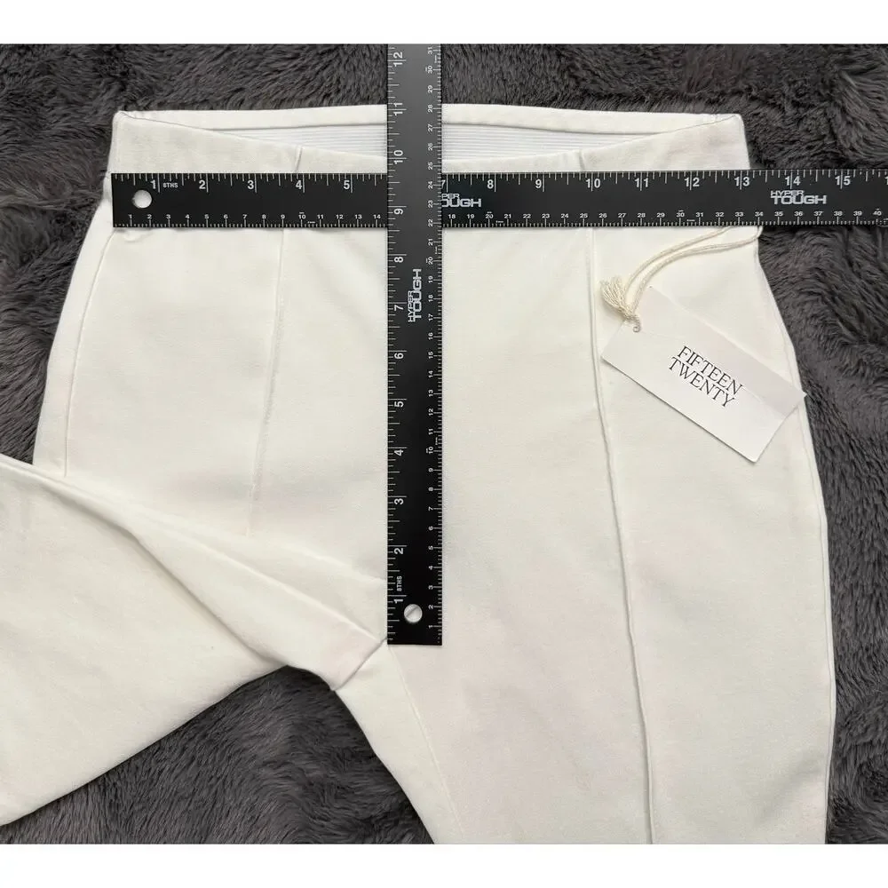 NWT Fifteen Twenty Off White Sigourney Pintuck Wide Leg Pants Size XS